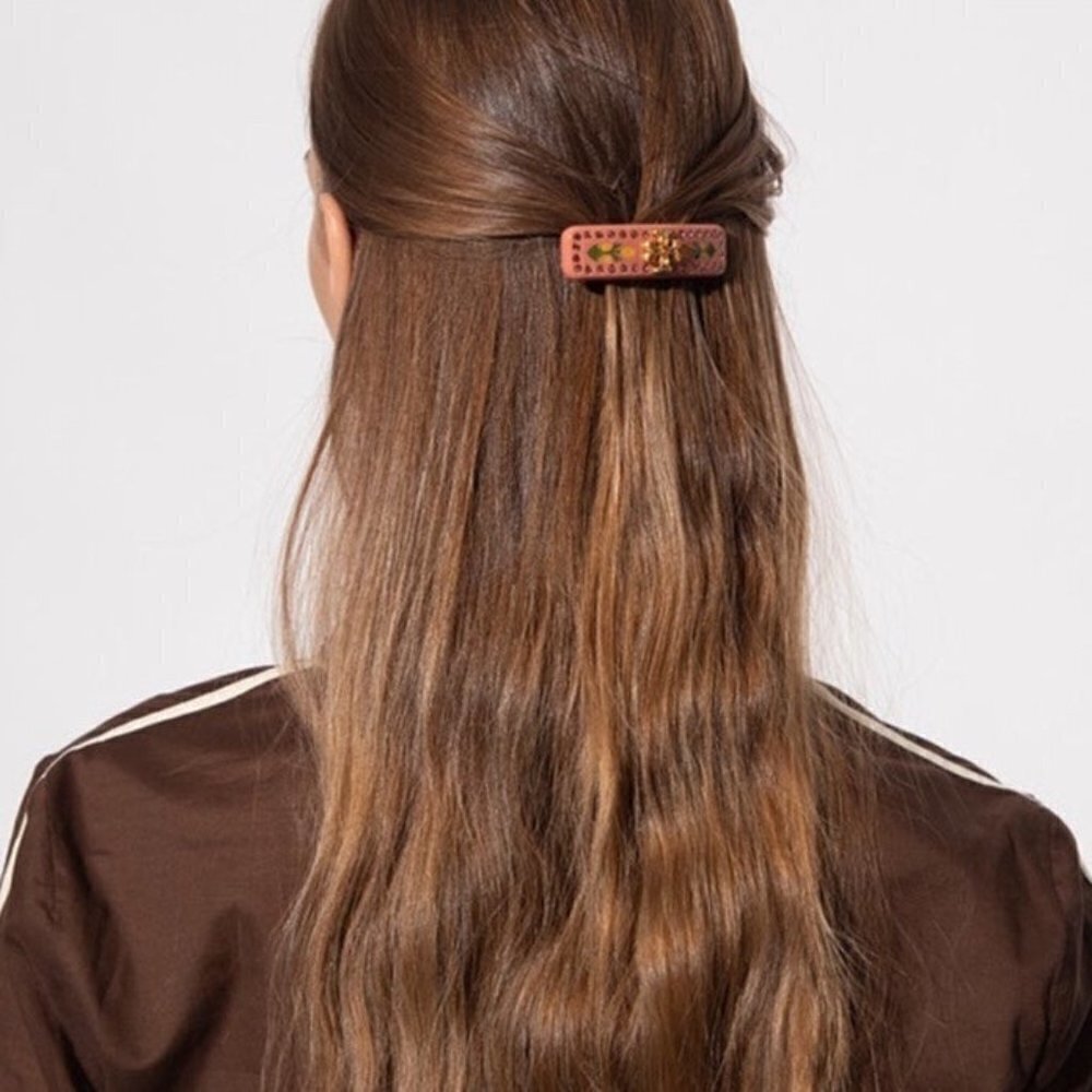TORY BURCH Roxanne Embellished Small Barrette - Picture 6 of 7